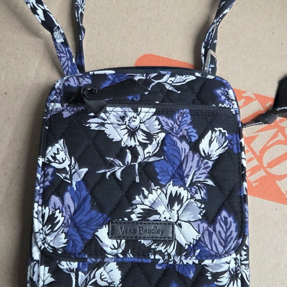 Vera Bradley Mini Hipster Quilted Floral Bag in Black a